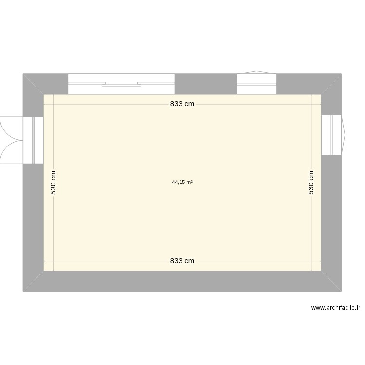 plan grange. Plan de 2 pièces et 88 m2