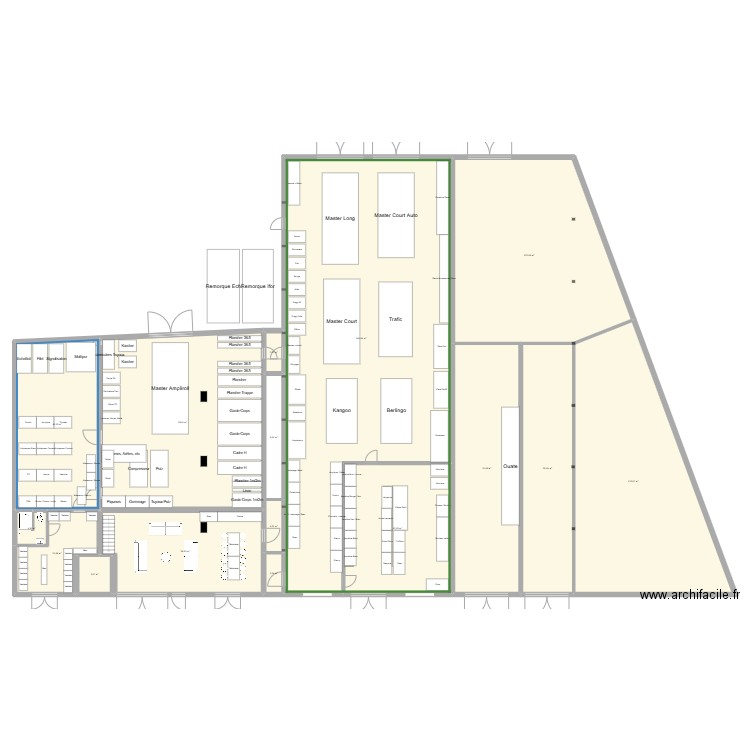 VougyForgeAutre possLocal. Plan de 17 pièces et 1197 m2