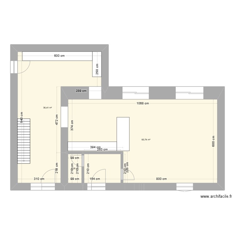 maison bas plan pour chauffage. Plan de 3 pièces et 99 m2