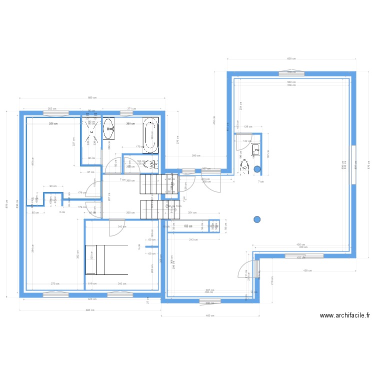 Modifs maison Doune V3. Plan de 12 pièces et 117 m2