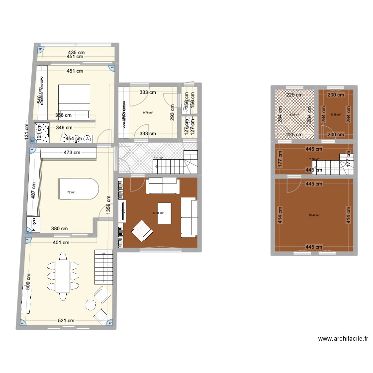 Maison Triel V1. Plan de 10 pièces et 149 m2