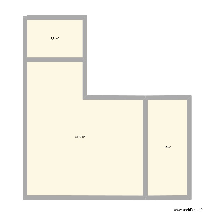 lkjiefjidsfjiefzo. Plan de 3 pièces et 75 m2