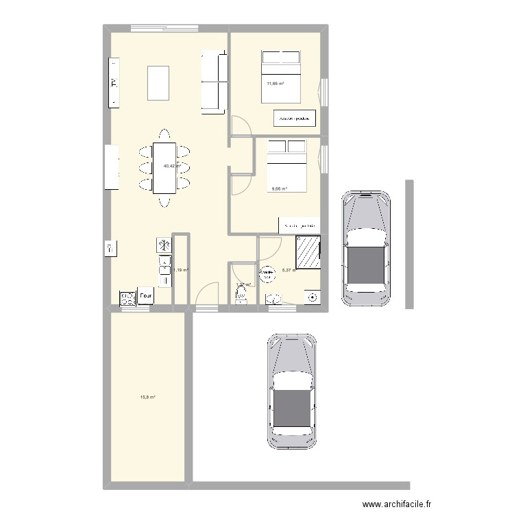 LOCATION. Plan de 7 pièces et 85 m2