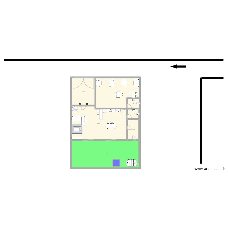 Home. Plan de 8 pièces et 273 m2