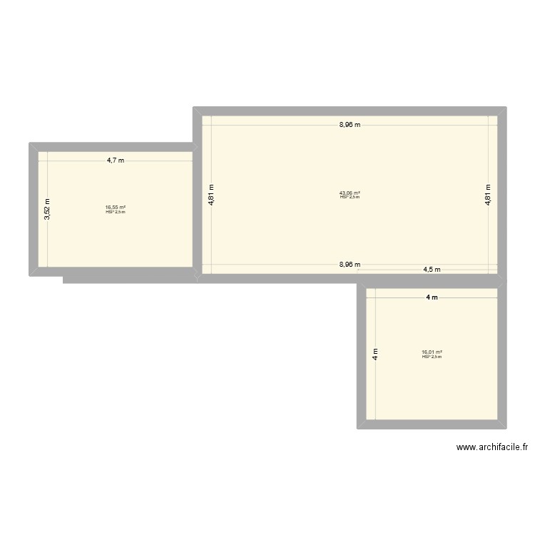 esquisse maison noatu. Plan de 3 pièces et 76 m2