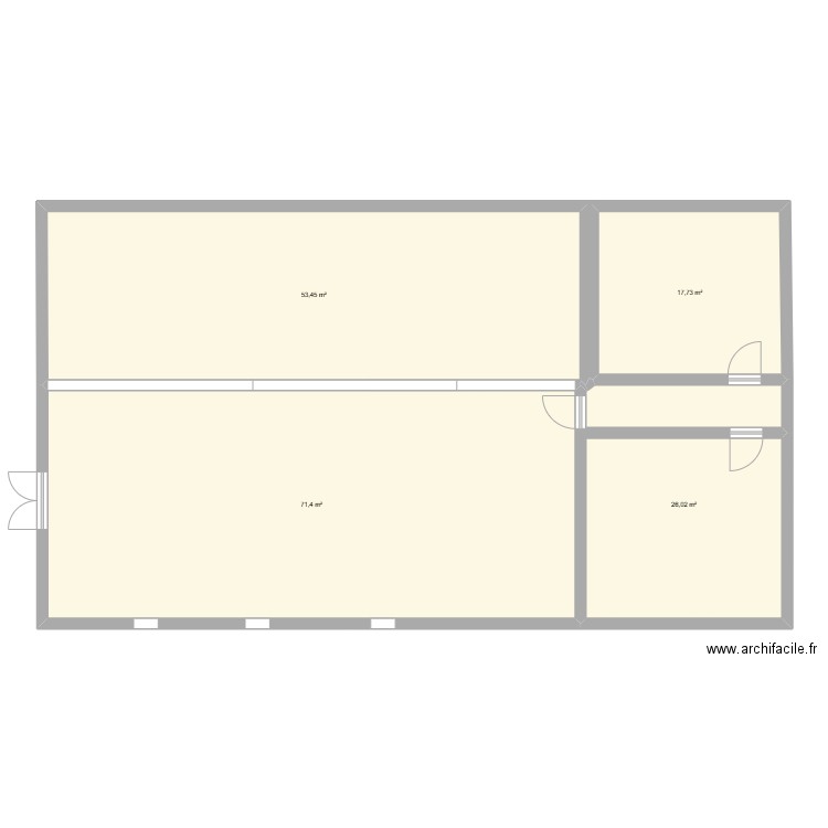 plan 1. Plan de 4 pièces et 169 m2