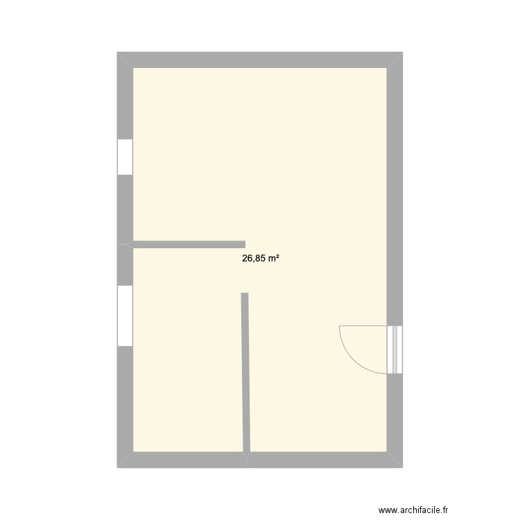 germain 25. Plan de 1 pièce et 27 m2