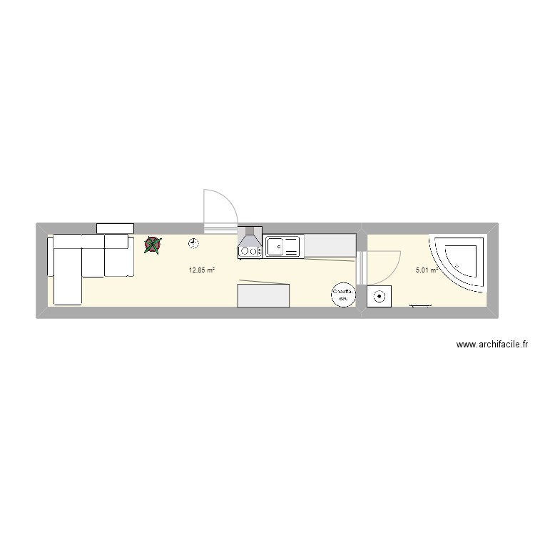 tiny house. Plan de 0 pièce et 0 m2