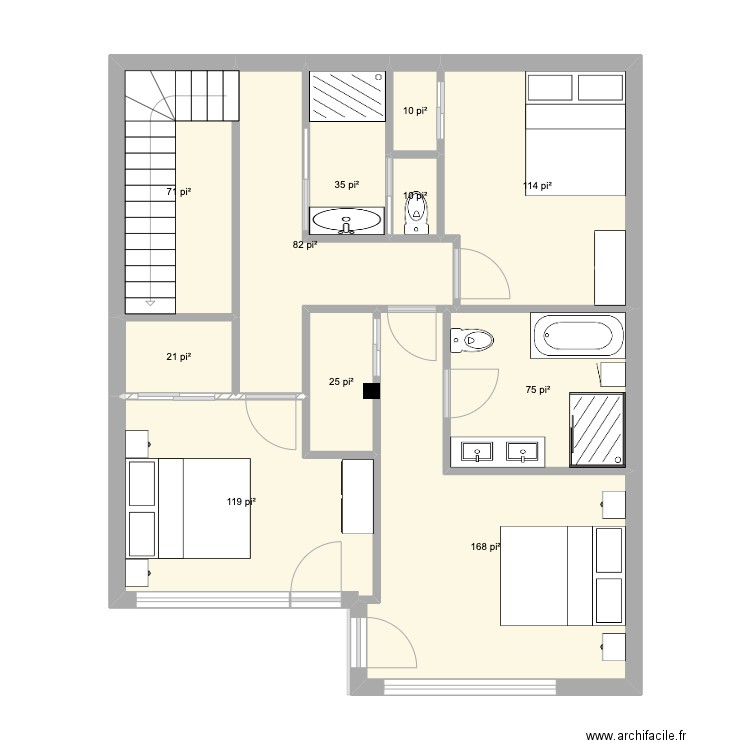 chalet st-come 1. Plan de 13 pièces et 212 m2