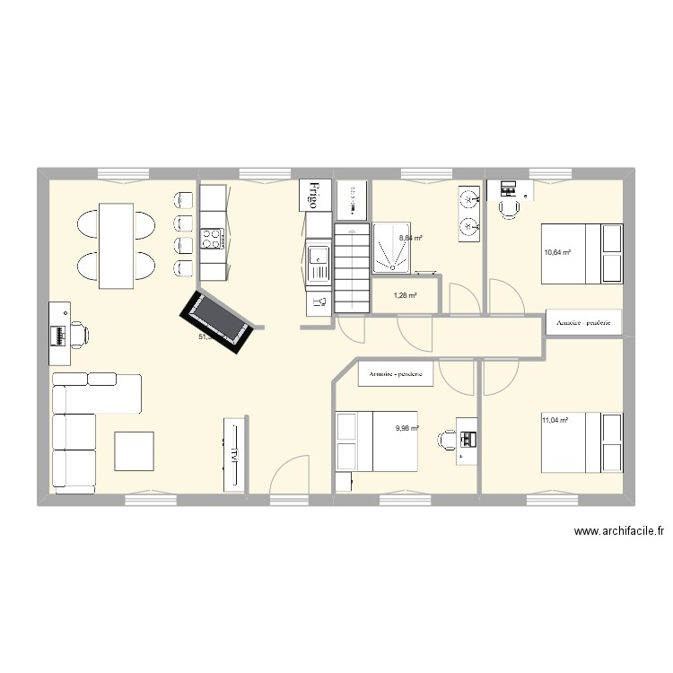 plan maison saint parres les vaudes n 1. Plan de 6 pièces et 93 m2