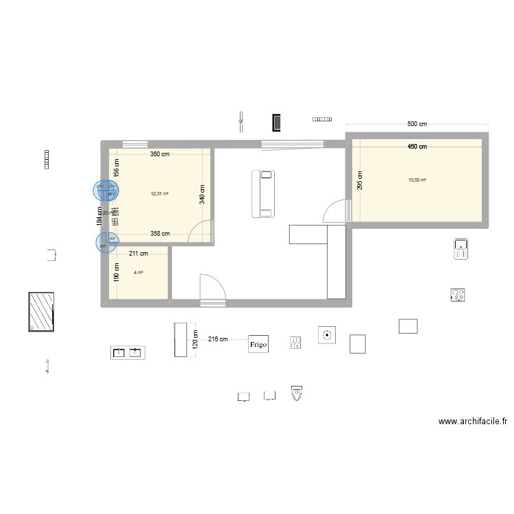 4 CENTRE BOURG. Plan de 4 pièces et 30 m2