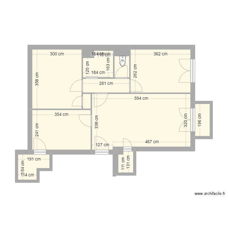 JULES Base 01. Plan de 14 pièces et 60 m2