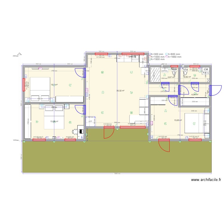 Киржач 90 эл. Plan de 8 pièces et 119 m2