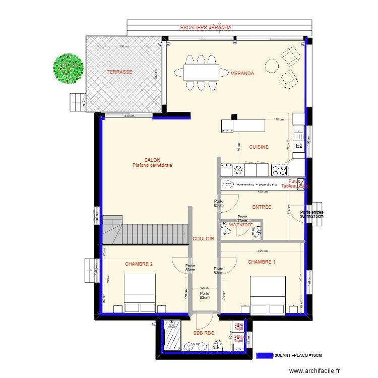 Plan PDC Plombier. Plan de 21 pièces et 287 m2