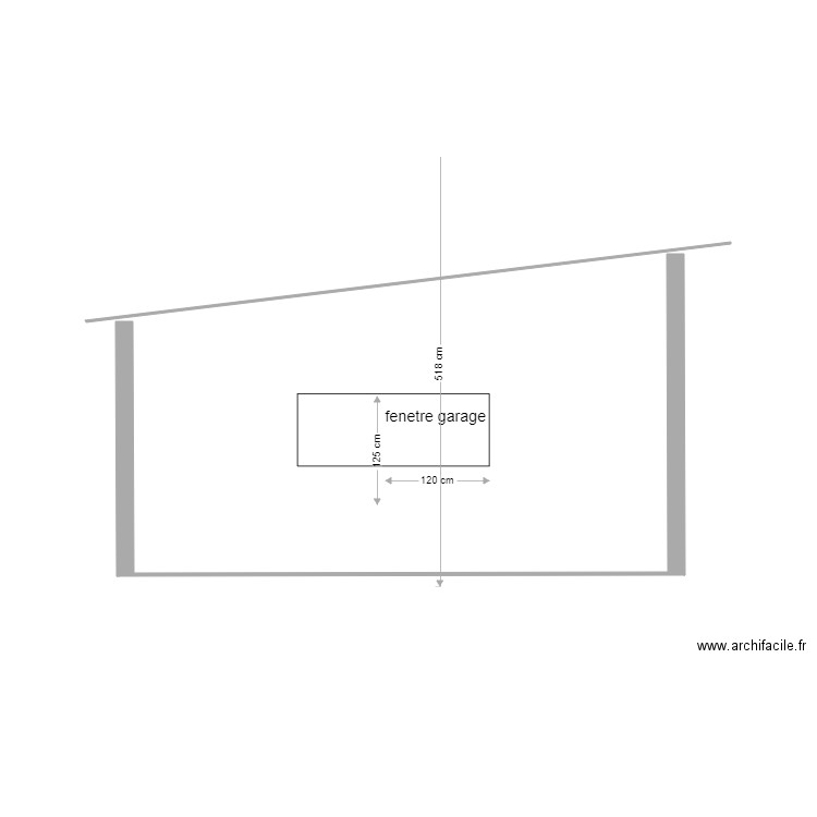 garage cote ouest existant toit 1 pans. Plan de 0 pièce et 0 m2