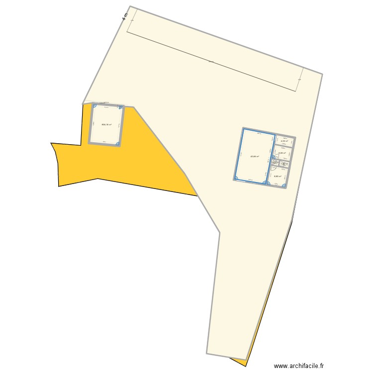 Plan essai 80m². Plan de 7 pièces et 91 m2