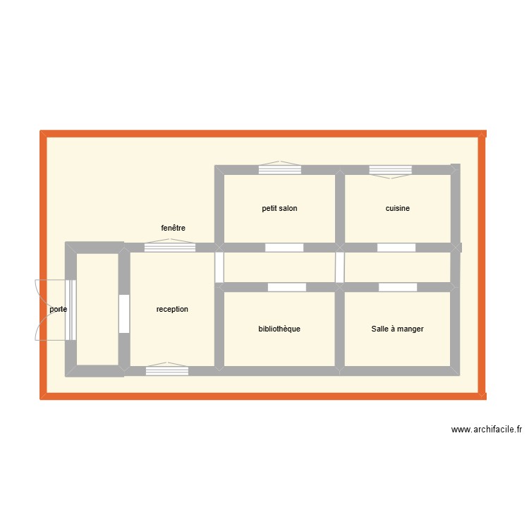 palais du boheur. Plan de 9 pièces et 88 m2