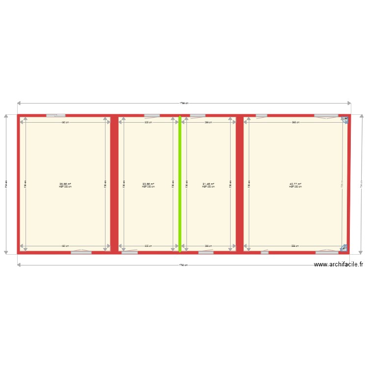 aignes. Plan de 8 pièces et 243 m2