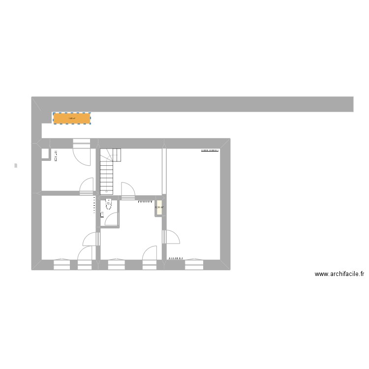 rigole a. Plan de 7 pièces et 74 m2