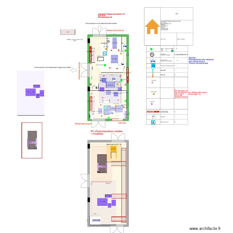 Fiche 130-Fatigue sous cellule 2 sous air v5. Plan de 2 pièces et 110 m2