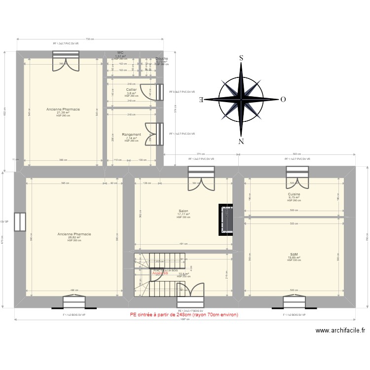 LEFEBVRE Réginald. Plan de 20 pièces et 300 m2