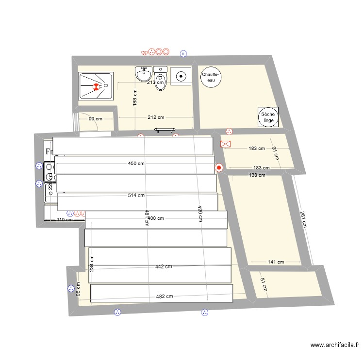 MATHIEU 1. Plan de 7 pièces et 39 m2