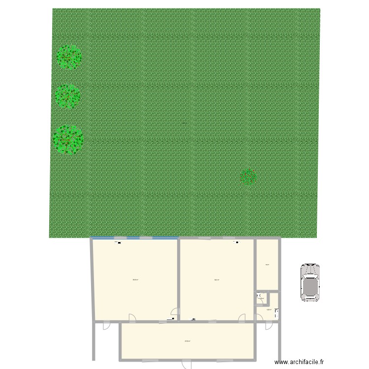 Salle René Jarlot. Plan de 6 pièces et 271 m2