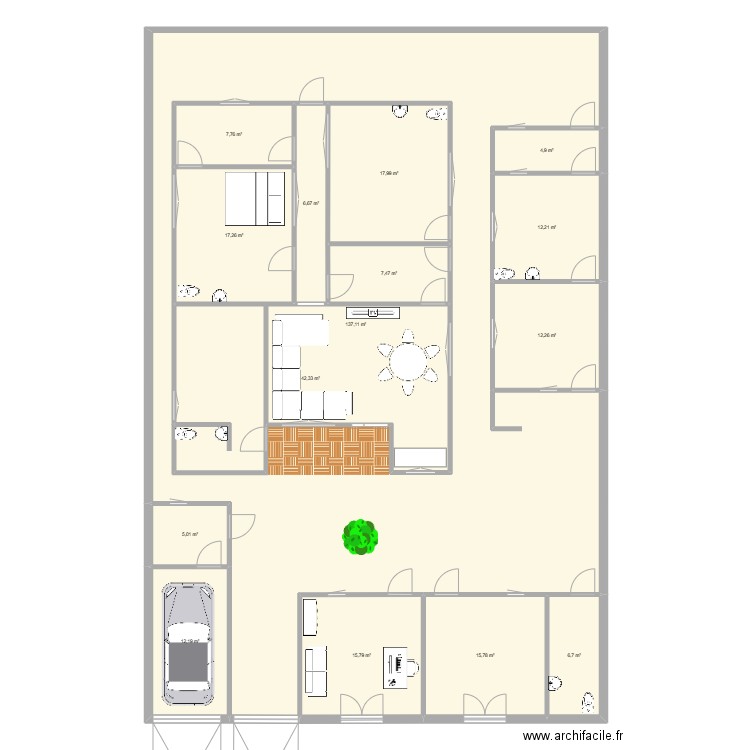 Plan Maison Flodésir. Plan de 15 pièces et 429 m2