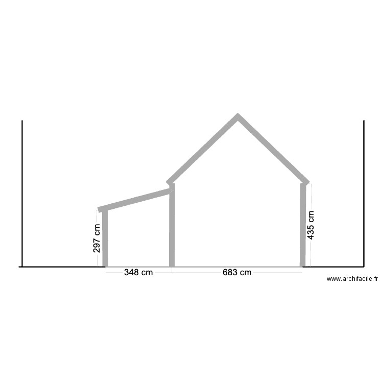 plan coupe. Plan de 0 pièce et 0 m2