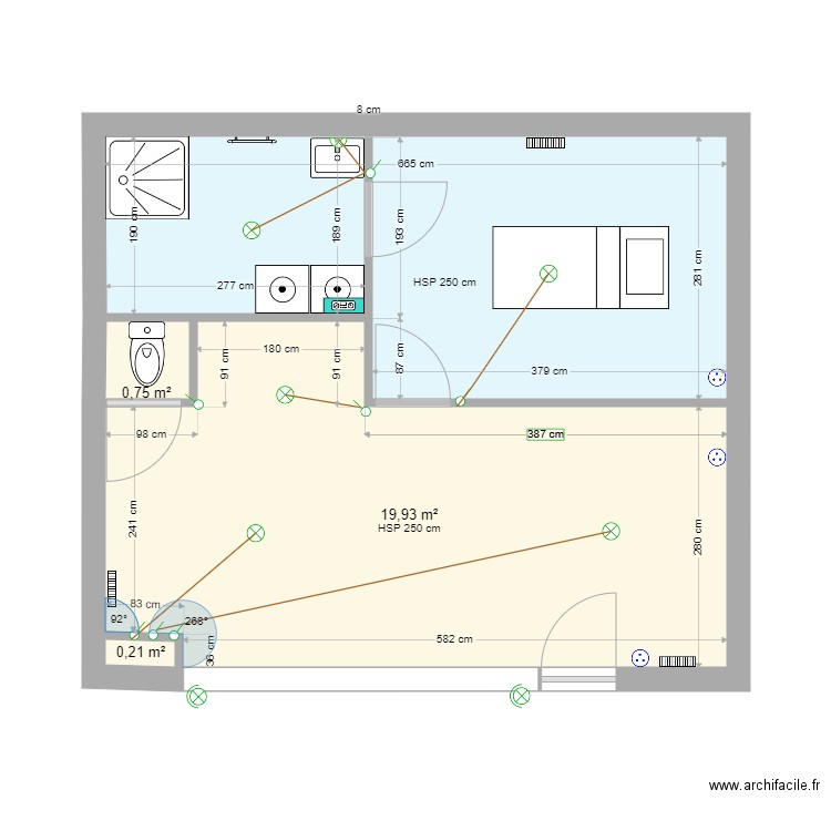 magasin 2. Plan de 4 pièces et 37 m2