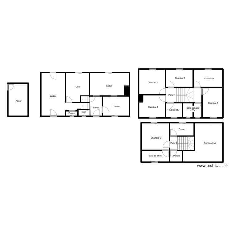 MIGNOT LFI. Plan de 27 pièces et 173 m2