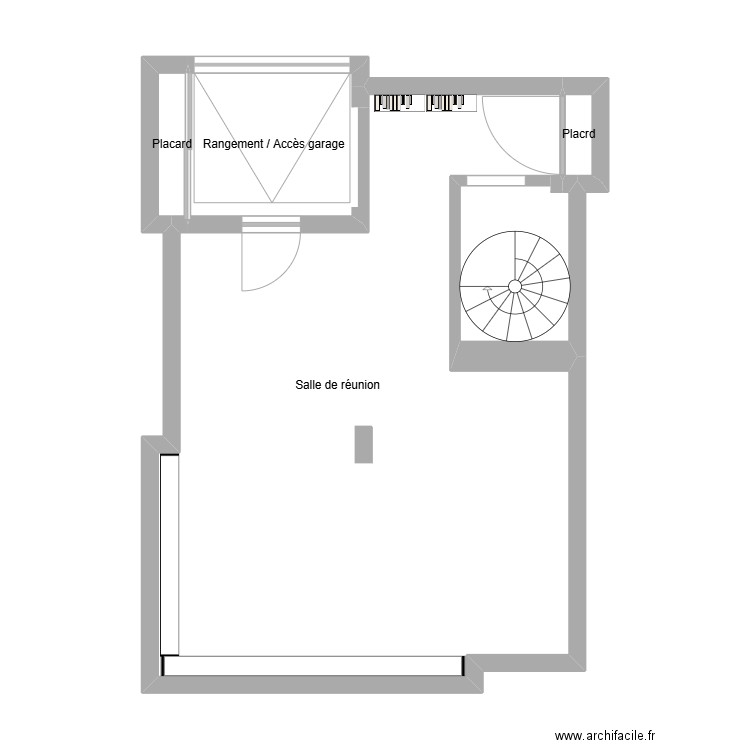 Joint sous sol non meublé. Plan de 5 pièces et 54 m2