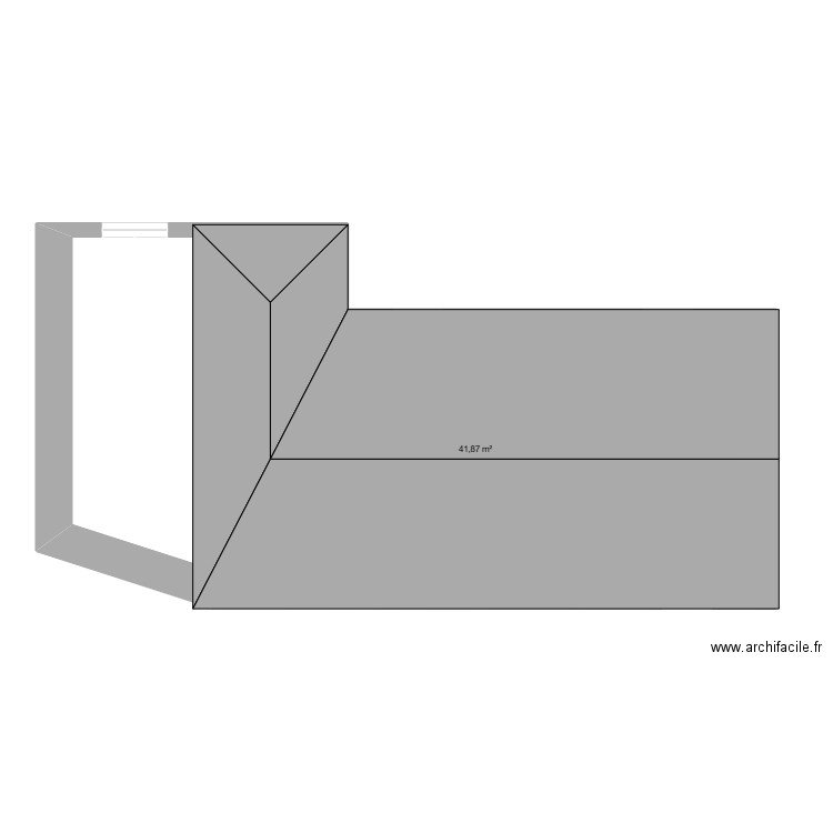 plan29. Plan de 1 pièce et 42 m2