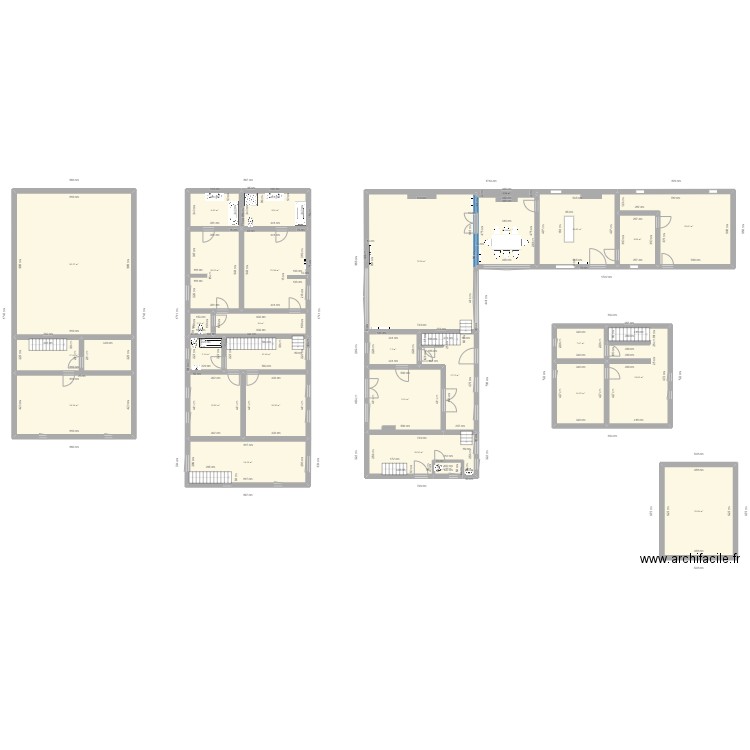 Nodrenge. Plan de 29 pièces et 583 m2