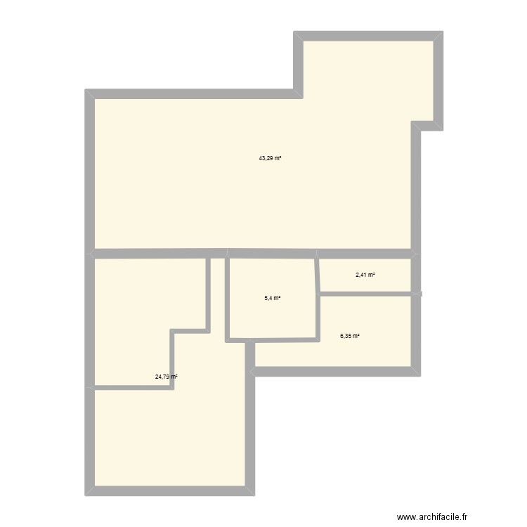 charlet loic. Plan de 5 pièces et 82 m2