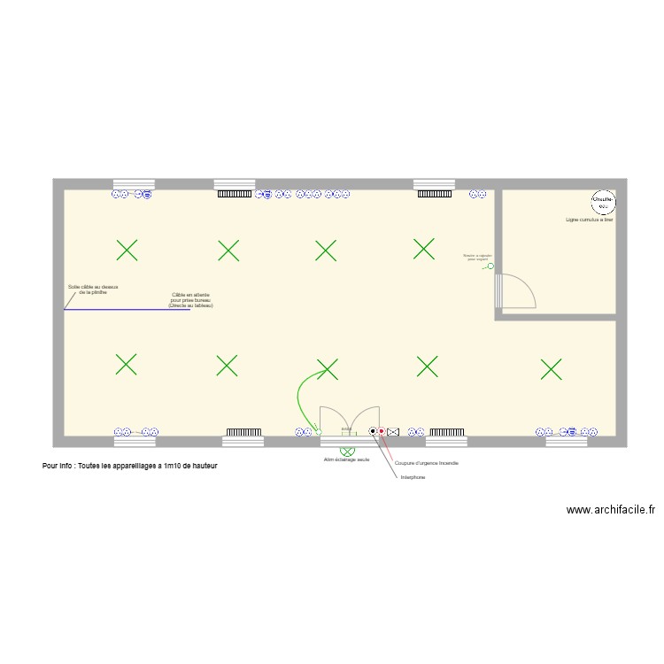 IGESA Andernos. Plan de 2 pièces et 75 m2