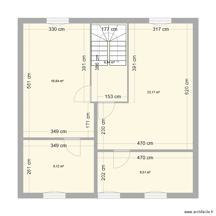 Josselin Apt 101 102. Plan de 5 pièces et 67 m2