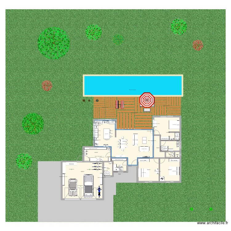 Séparation 6. Plan de 10 pièces et 196 m2