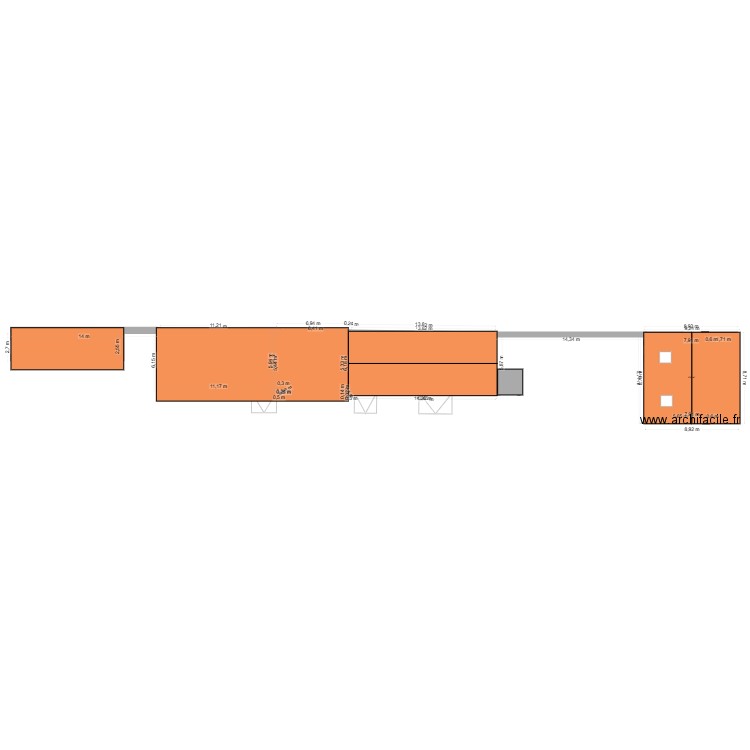 PLAN Façades 2. Plan de 2 pièces et 129 m2