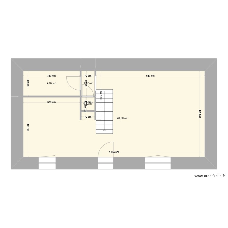 kervignac. Plan de 4 pièces et 53 m2