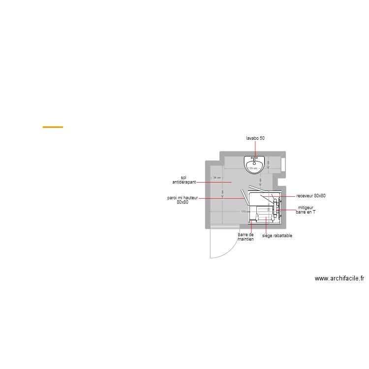 mohamed. Plan de 1 pièce et 3 m2