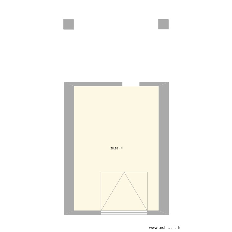 SARAGOSA dépendance. Plan de 1 pièce et 28 m2