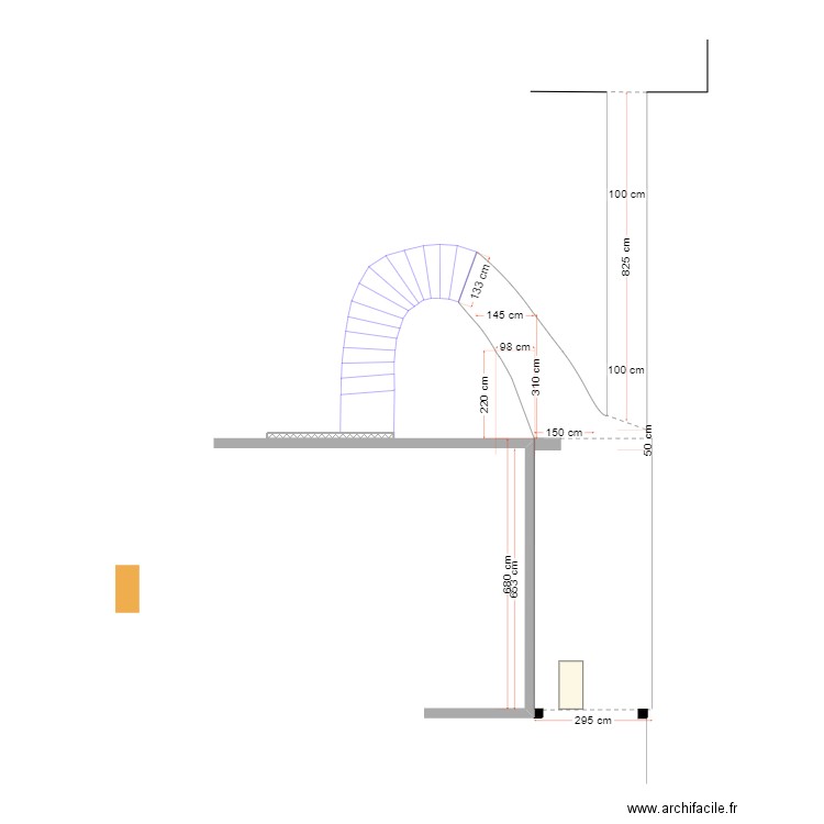 plan escalier ext. Plan de 0 pièce et 0 m2