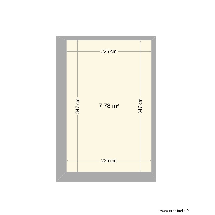 SDB. Plan de 1 pièce et 8 m2