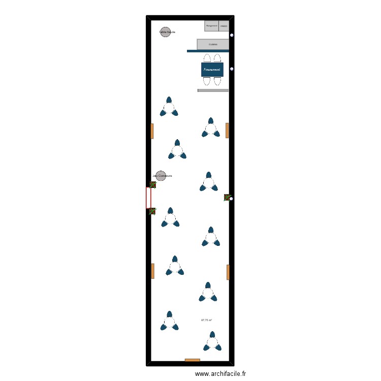 STAND . Plan de 1 pièce et 65 m2