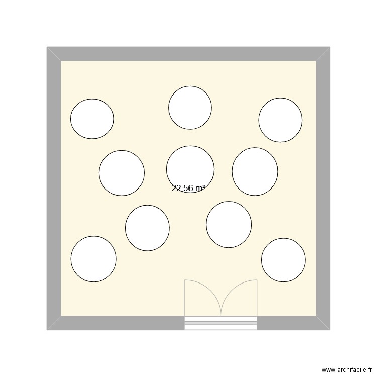 Plan salle GALA 16/11. Plan de 1 pièce et 23 m2