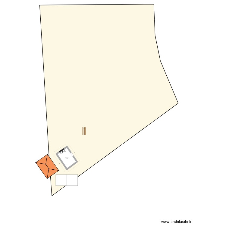 Abri de jardin. Plan de 1 pièce et 12 m2