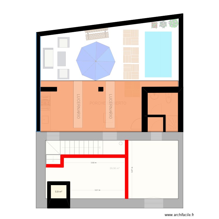 PLANTA BAJA APTO. A   (IZQUIERDA)   ENTREPLANTA. Plan de 0 pièce et 0 m2