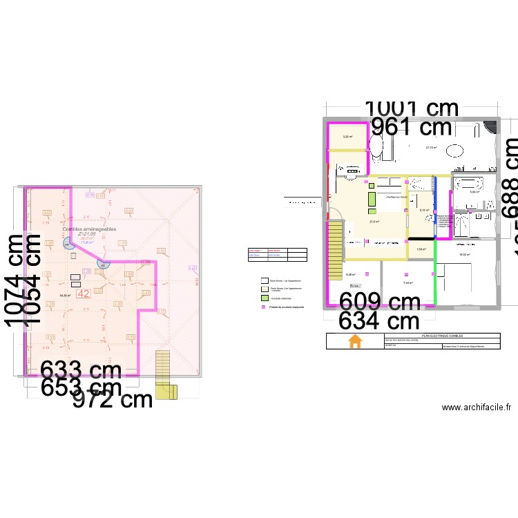 Combles Castel R2 / avec cheminée 1. Plan de 11 pièces et 149 m2