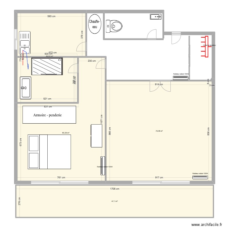 jan25. Plan de 4 pièces et 229 m2